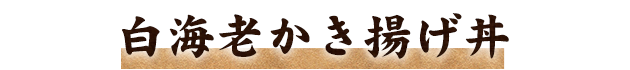 白海老かき揚げ丼