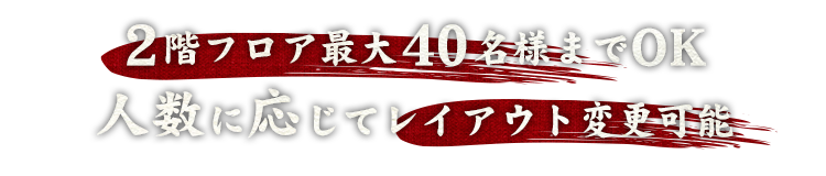 3.2階フロア最大40名様まで